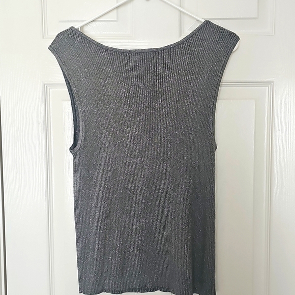 Lauren Michelle Shimmery Tank w Metallic Decorative Beading. Large. EUC - Picture 4 of 11